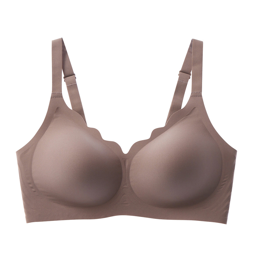 Soutien-gorge souple à armatures et bord en dentelle