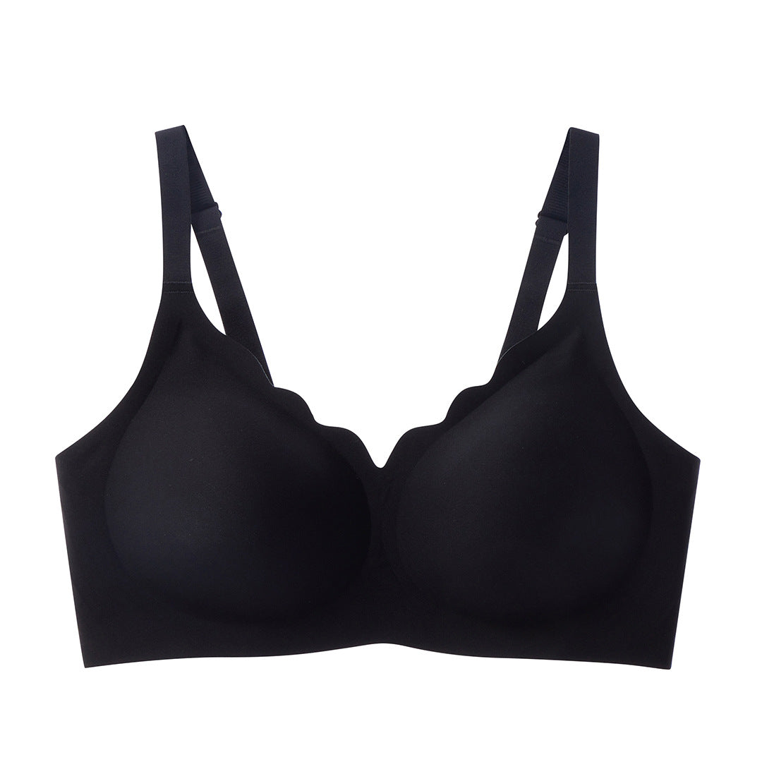 Soutien-gorge souple à armatures et bord en dentelle