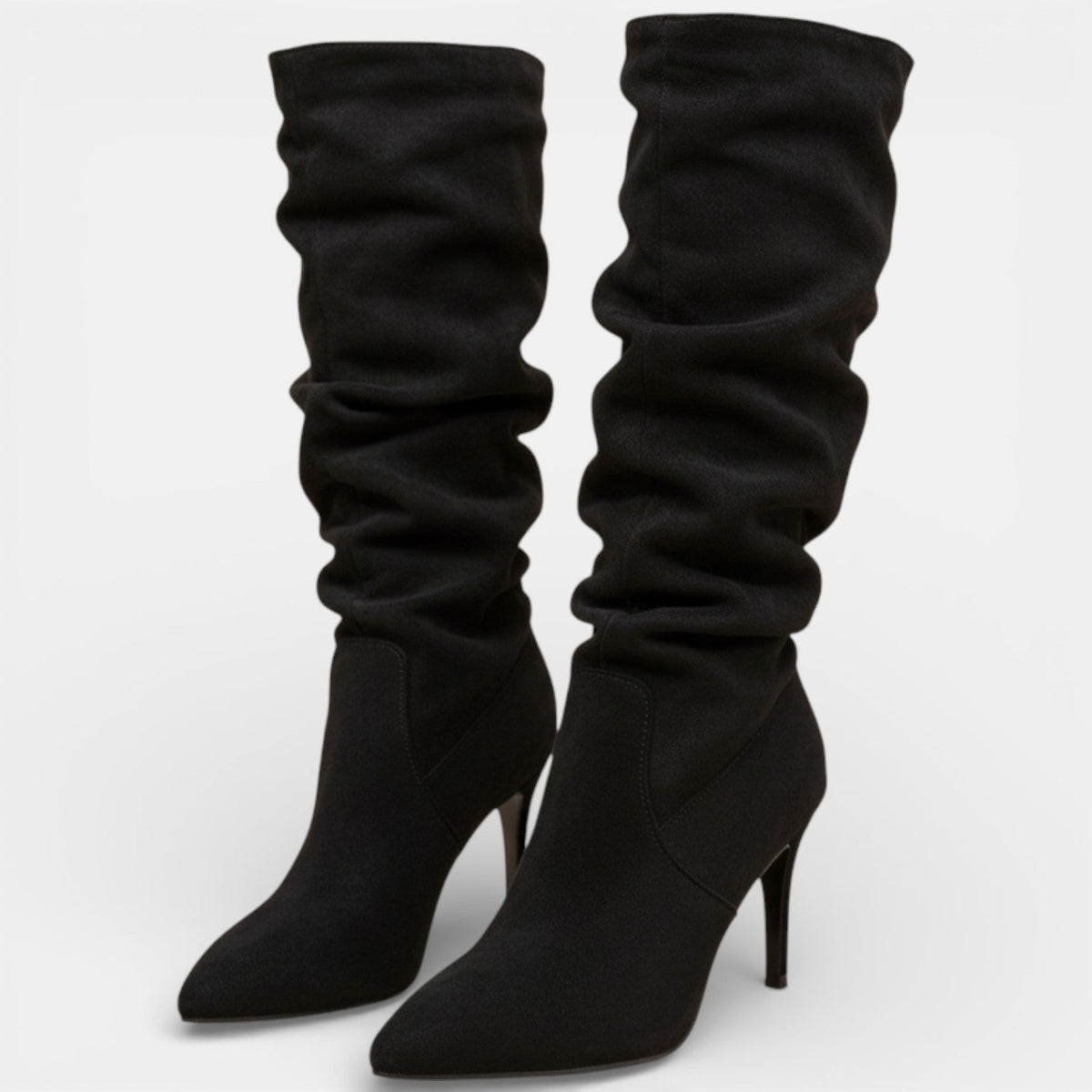 Women's Stiletto Heel Boots - Elegant Suede