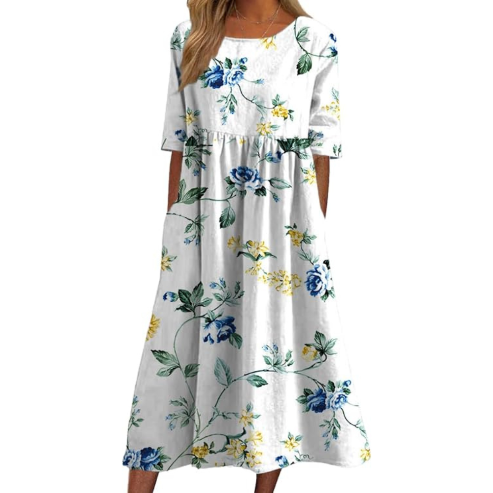 Floral Midi Summer Dress – Lightweight Day To Night for Women