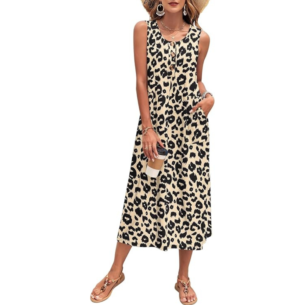 Maxi Summer Dress – Lightweight Button Down for Women
