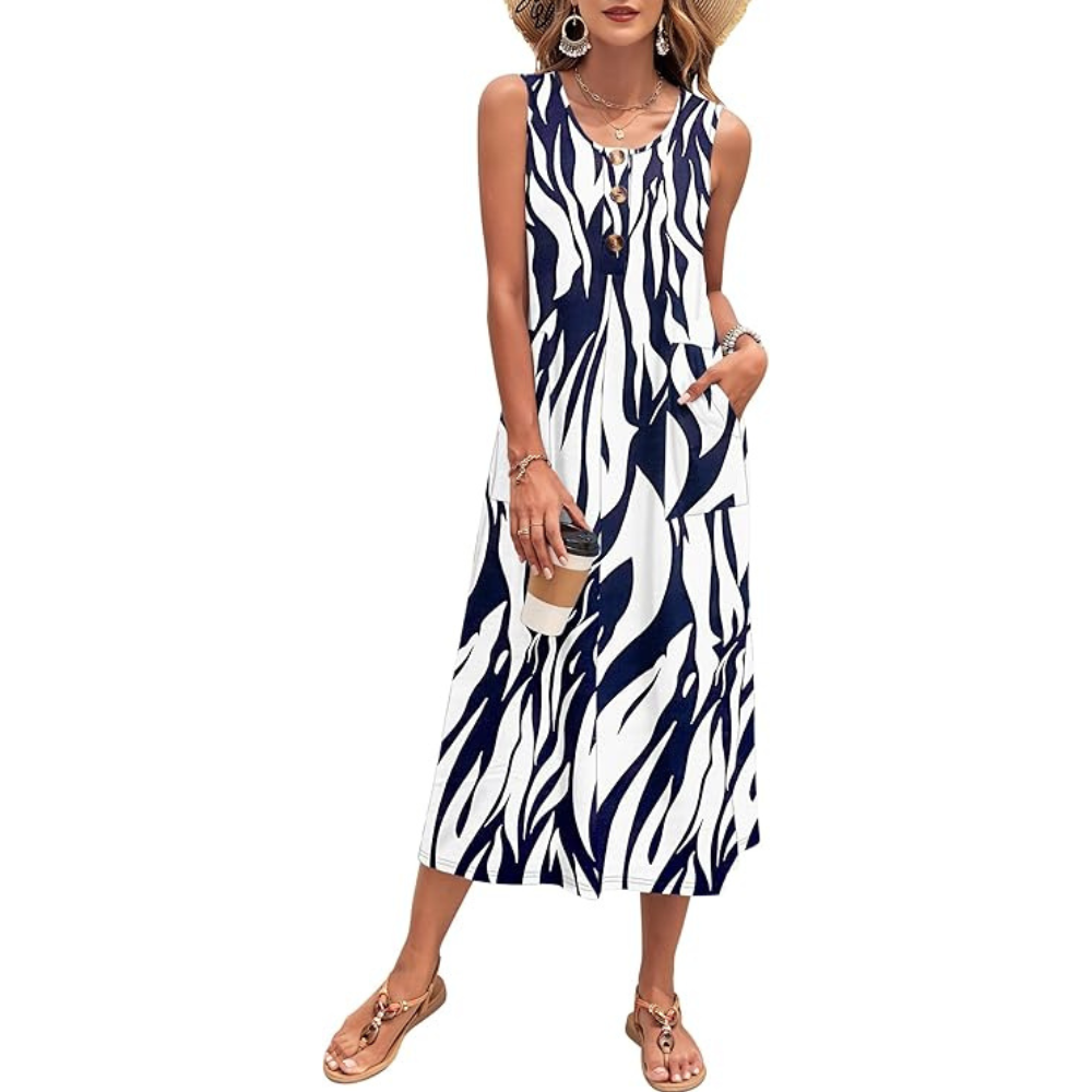 Maxi Summer Dress – Lightweight Button Down for Women