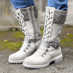 Women's Knit Cuff Lace-Up Winter Boots