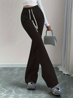 Women's High-Waist Flared Trousers