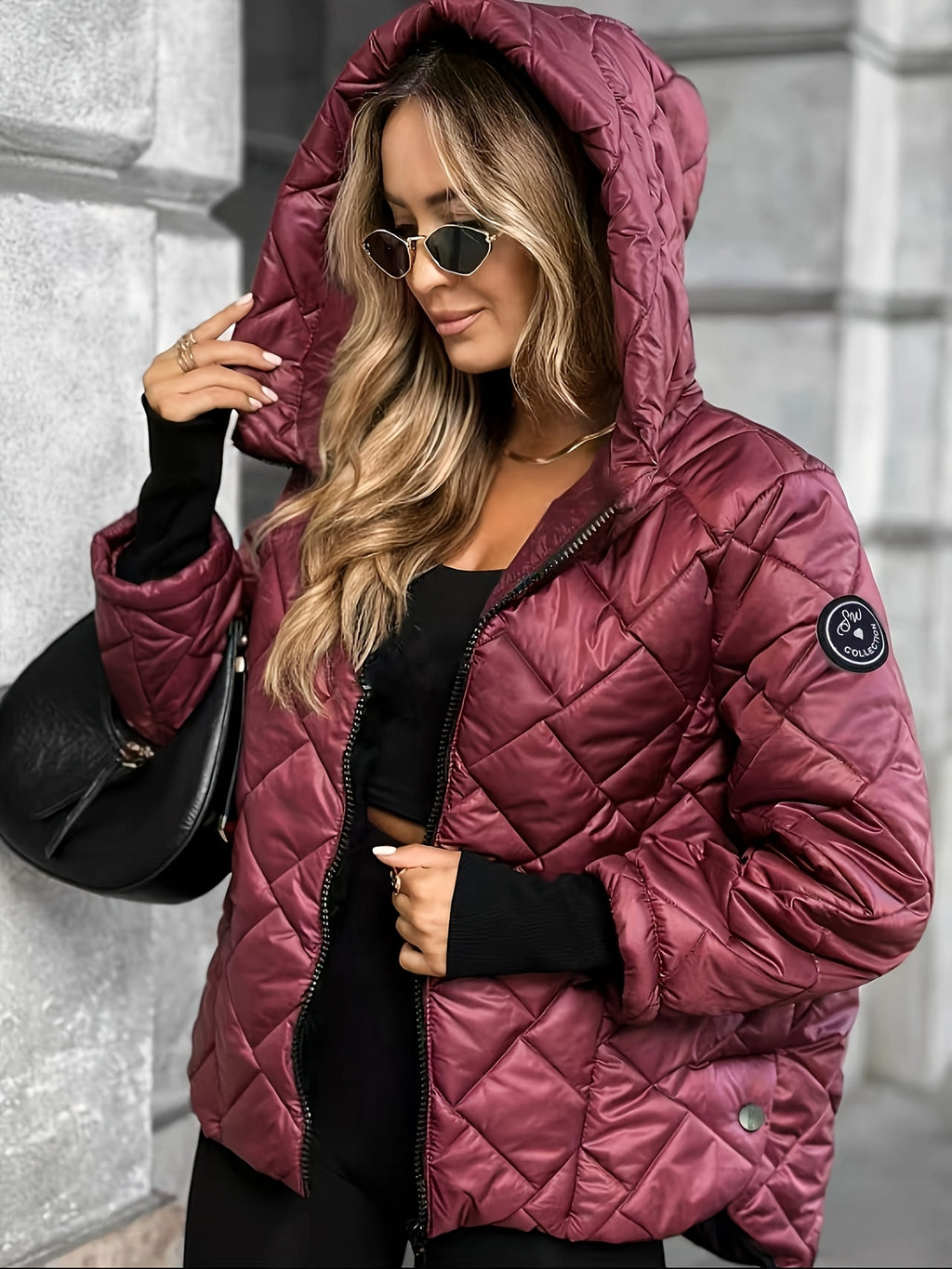 Damen-Steppjacke mit Kapuze
