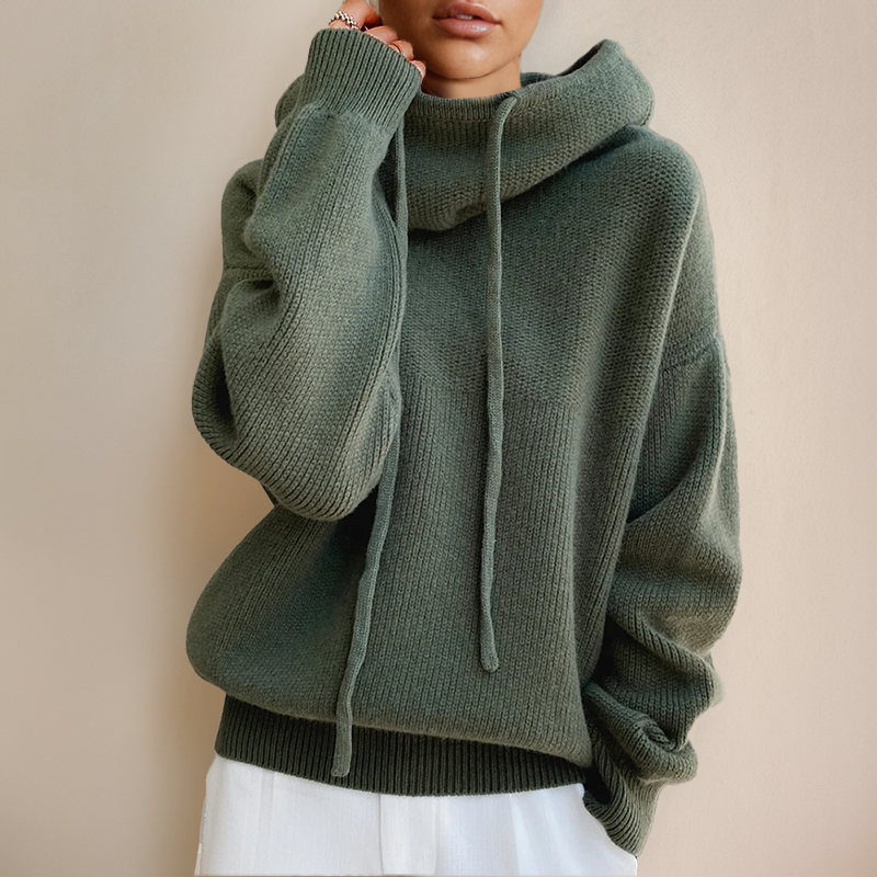 Women's Turtleneck Sweater, Breathable, Warm and Soft, Long-Sleeve - Perfect for Autumn and Winter - Green