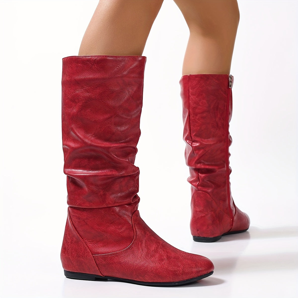 Women's Slouch Mid-Calf Flat Boots