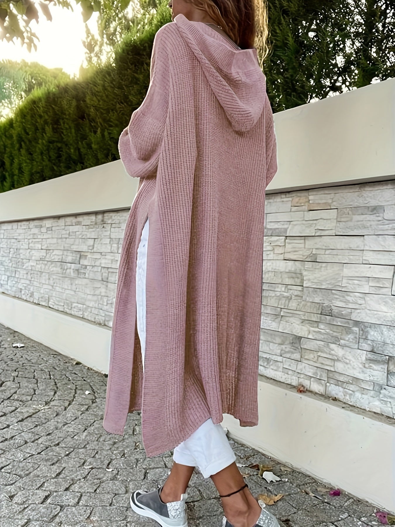 Plus Size, Autumn/Winter New Style Slit Long Sweater Dress