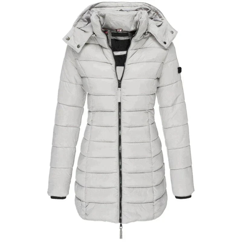 Ashby - Water-Resistant Quilted Winter Puffer Jacket - Gray