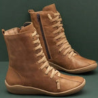 Waterproof Insulated Autumn Boots with Microfiber Lining and Rugged Design - Brown