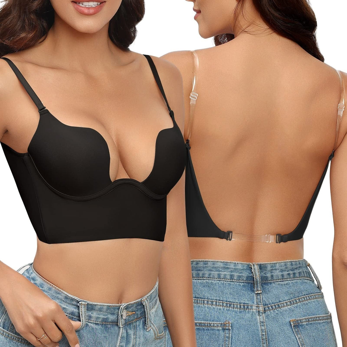 Bralette para mujer con espalda atractiva – Sin costuras y cómoda