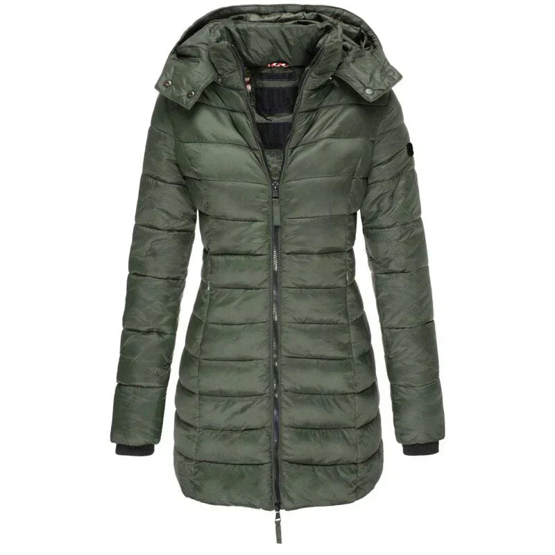 Ashby - Water-Resistant Quilted Winter Puffer Jacket - Green