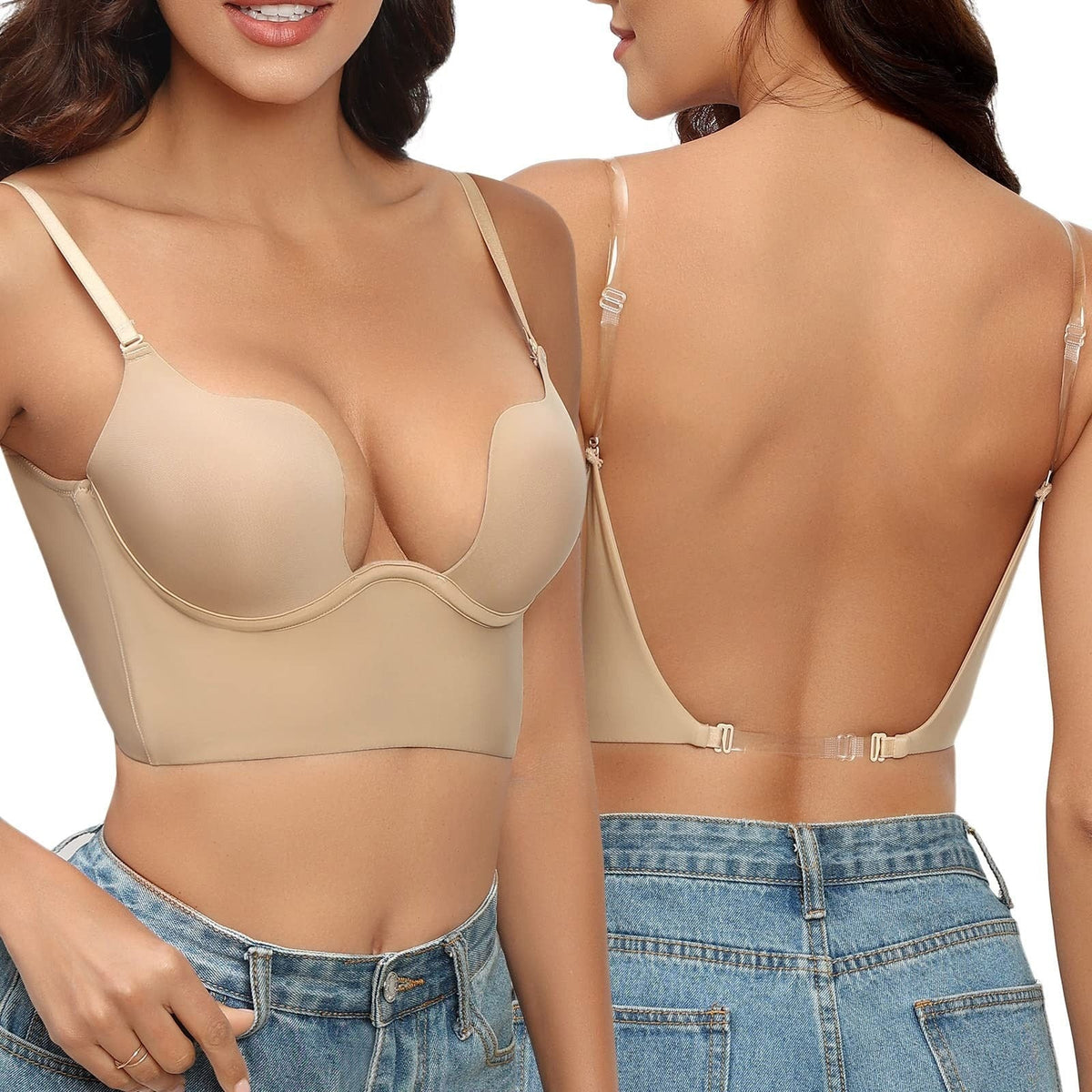 Bralette para mujer con espalda atractiva – Sin costuras y cómoda