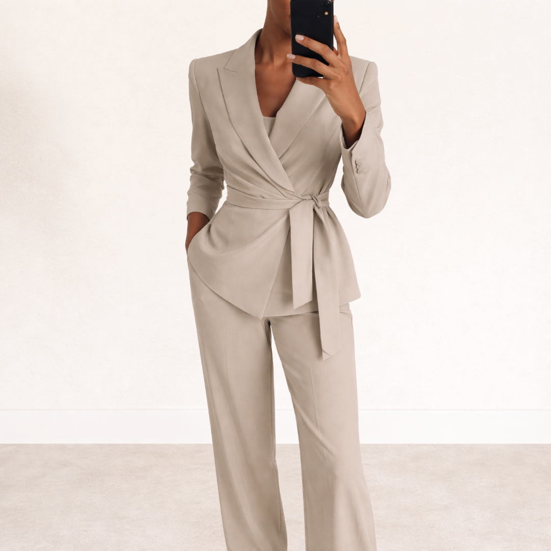 Women's Two-Piece Suit with Tie | Confidence and Effortless Elegance