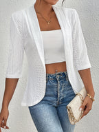 Four Seasons Mode Casual Pendeln Aushöhlen Einfarbig Offene Vorderseite Jacke Oberbekleidung
