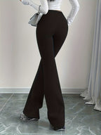 Women's High-Waist Flared Trousers