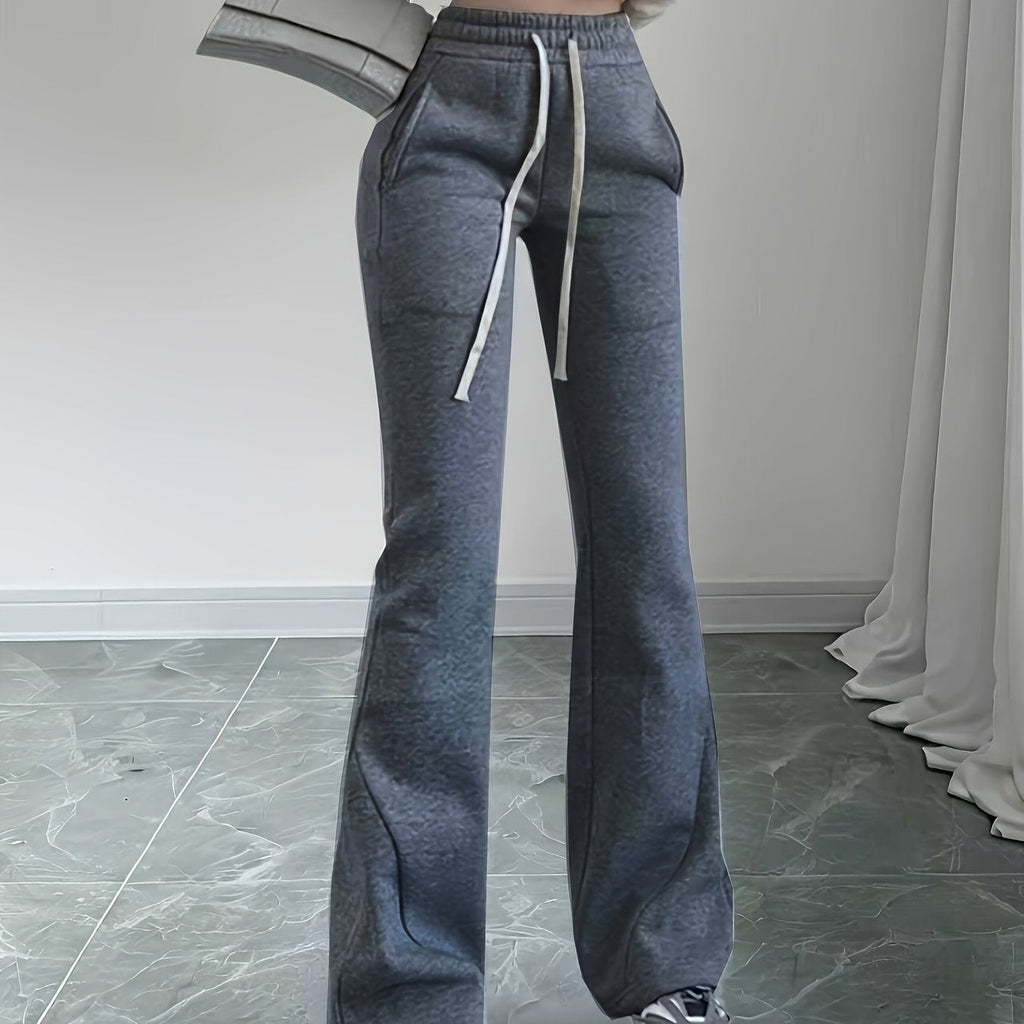Women's High-Waist Flared Trousers