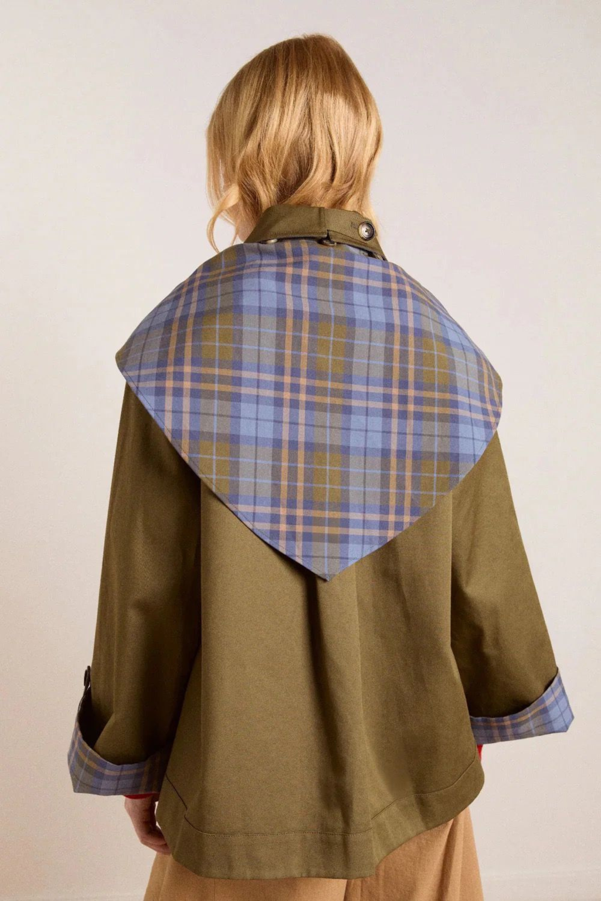 Reversible Cropped Trench Coat | Chic Layered Look for Women