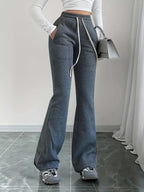 Women's High-Waist Flared Trousers