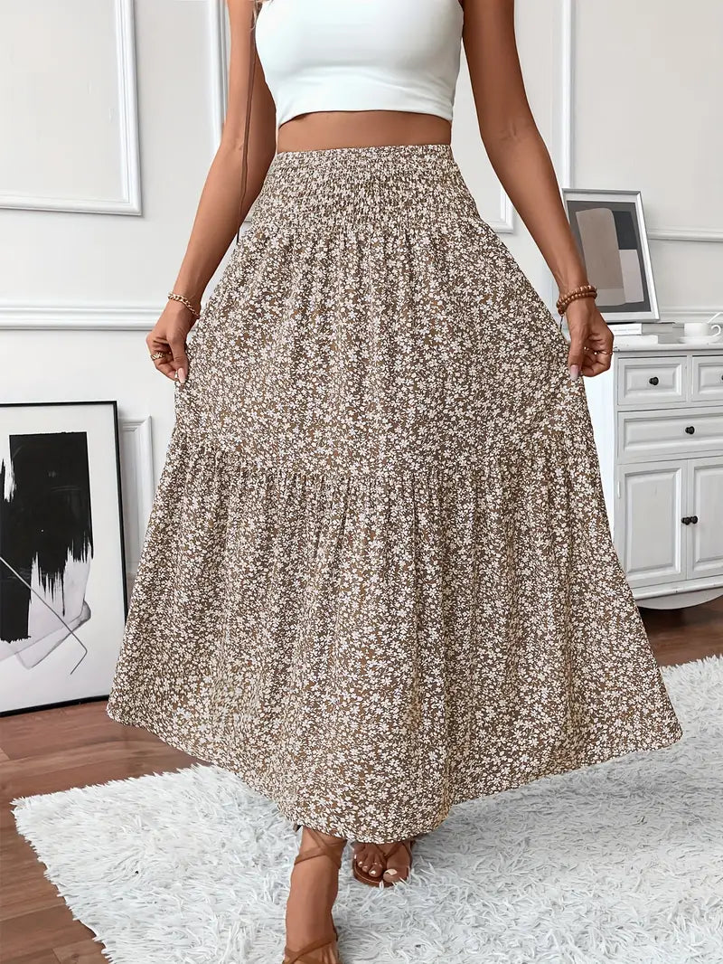 Women's Maxi Floral Skirt