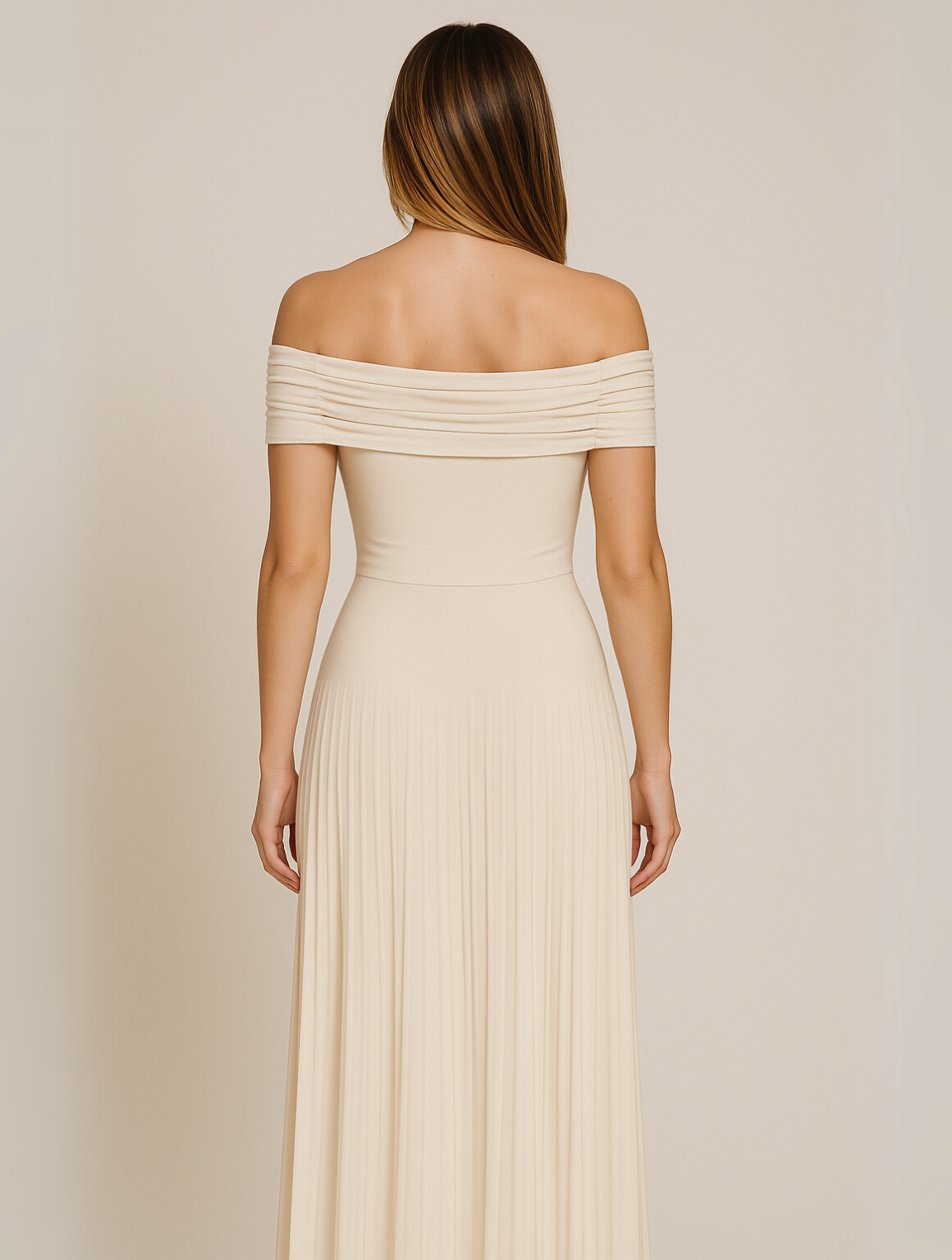 Women's Pleated Maxi Dress for Wedding Guests & Occasion