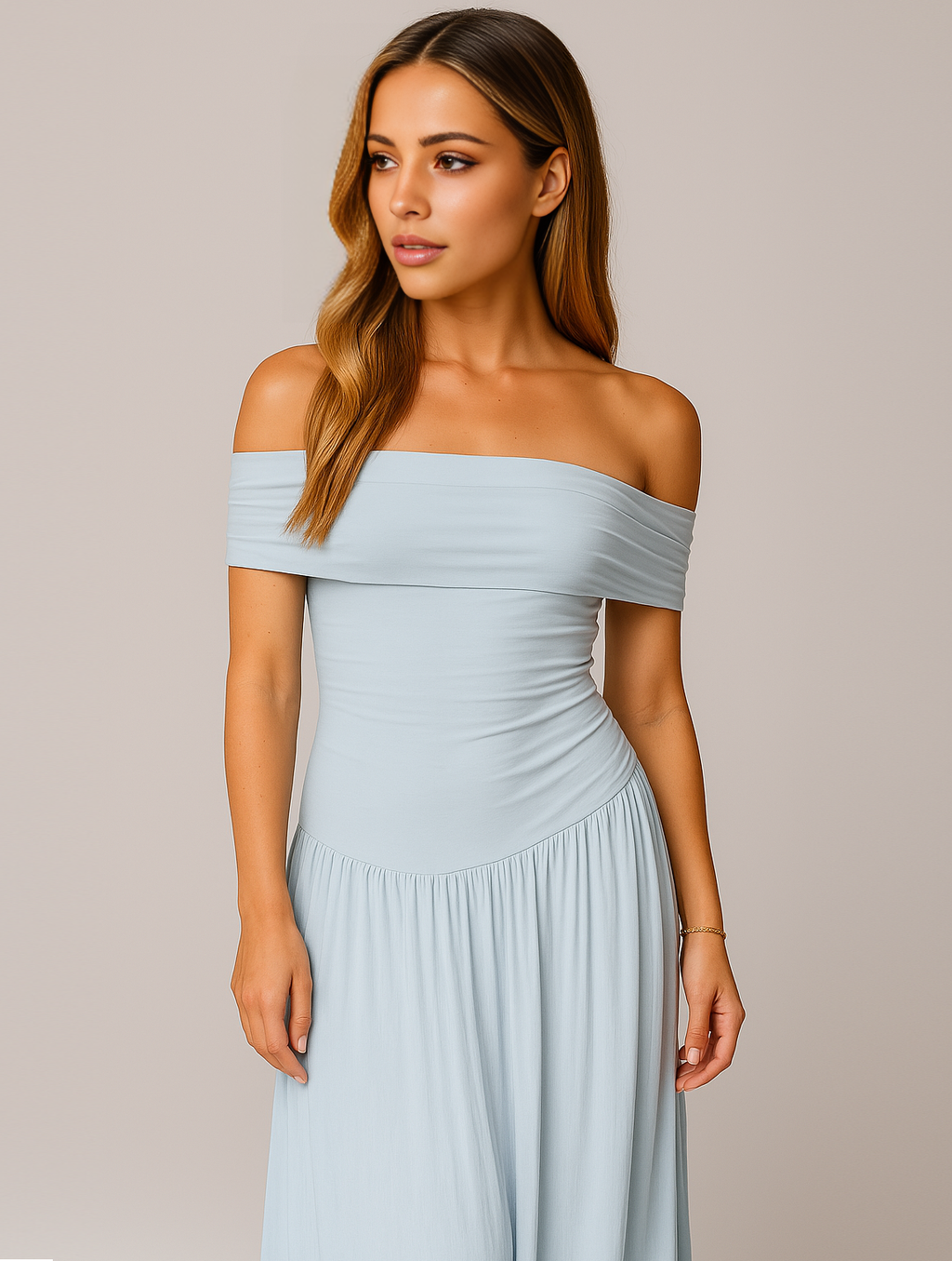 Women's Pleated Maxi Dress for Wedding Guests & Occasion