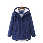Women's Winter Coat with Warm Lining, Hood & Zipper | Perfect for Cold Winter Days - Blue