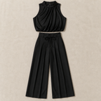 Silk Pleated Trouser Set - Unlock Effortless Elegance and All-Day Confidence