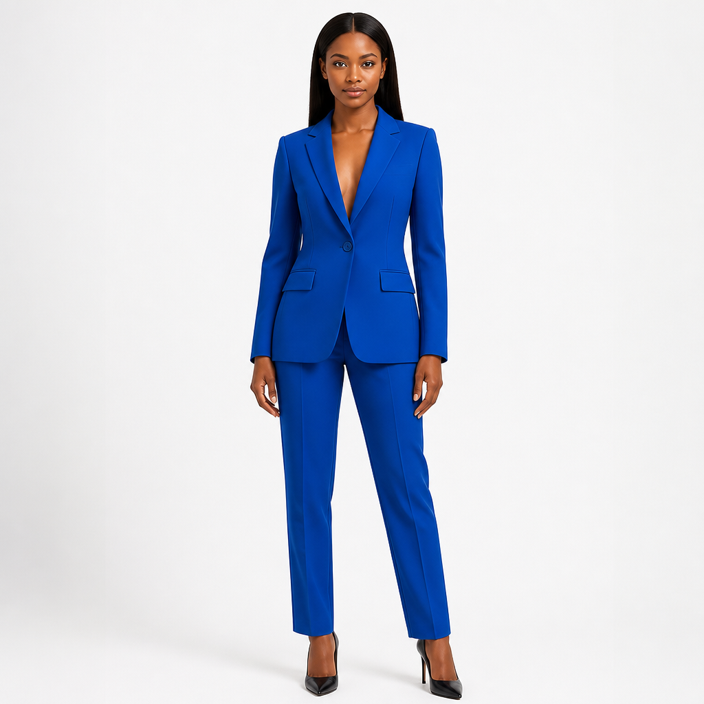 Damen Blazer- und Hosenanzug mit klassischer Linie | Stil, der nie aus der Mode kommt