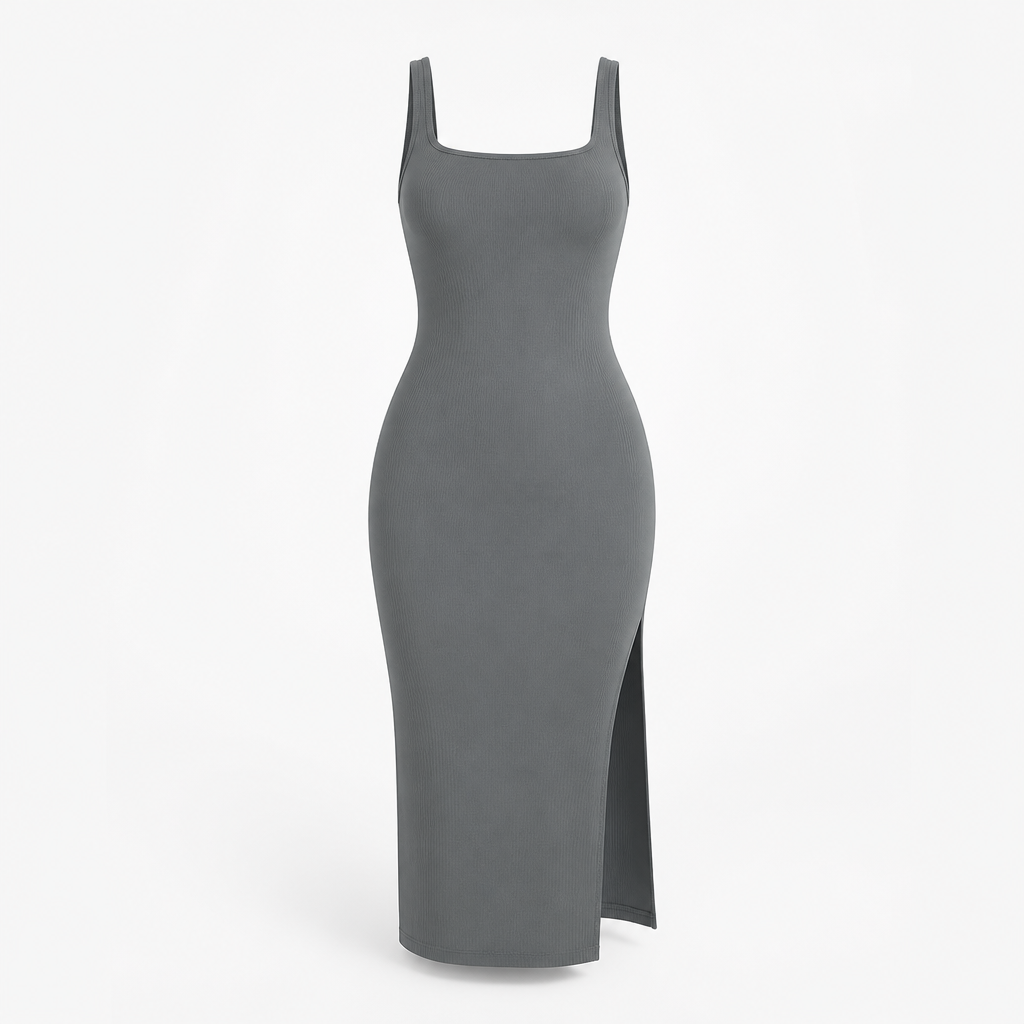 Seamless Bodycon Dress with Breathable Mesh Lining Curvay