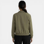 Women's Elegant Green Zipper Jacket