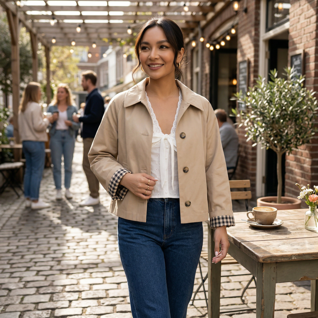 Elegant Women's Beige Jacket