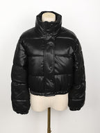 Damen-Steppjacke aus wasserabweisendem Leder