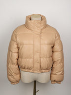 Damen-Steppjacke aus wasserabweisendem Leder