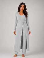 Women's Ribbed Two-Piece Relaxed Lounge Set