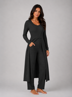 Women's Ribbed Two-Piece Relaxed Lounge Set