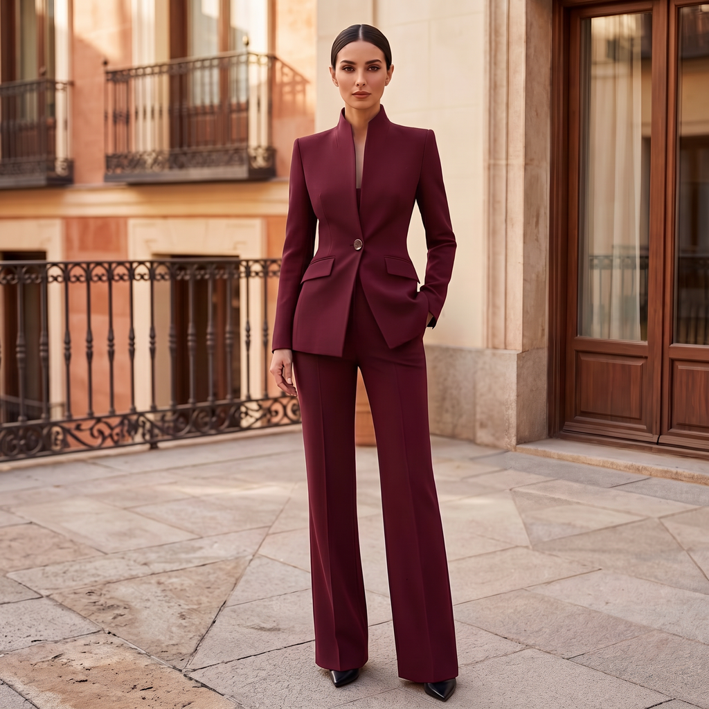 Conjunto de traje elegante para mujer