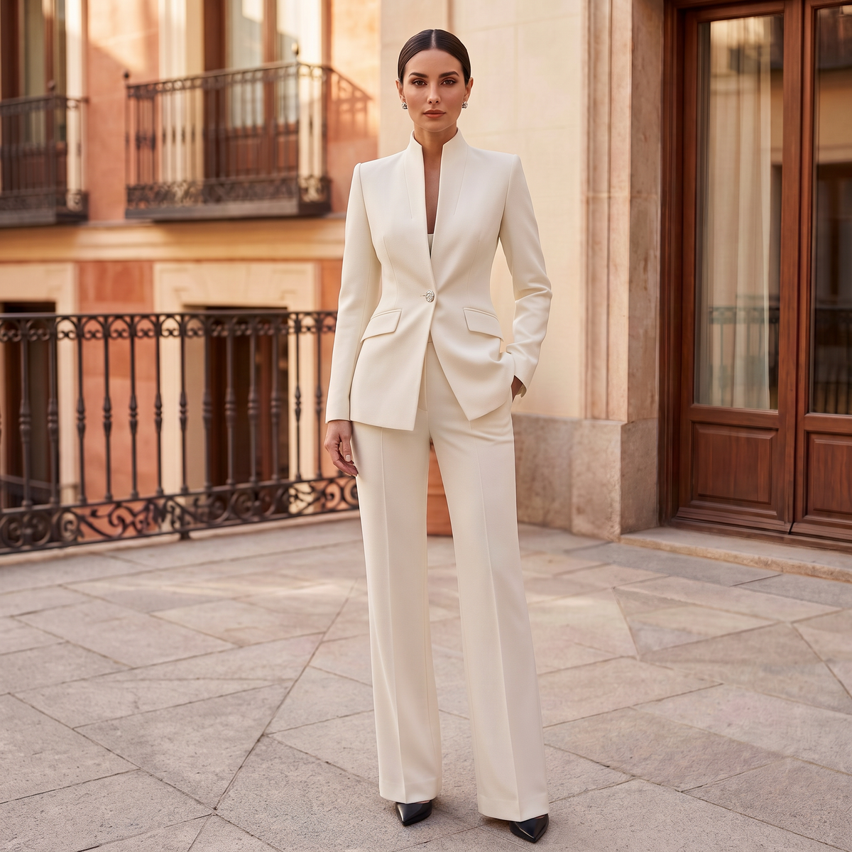 Conjunto de traje elegante para mujer