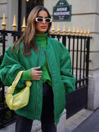 Oversized-Bomberjacke für Damen im Freizeitstil