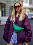 Oversized-Bomberjacke für Damen im Freizeitstil