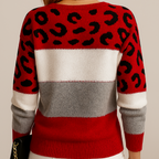 Women’s Leopard Print Sweater: Trendy Look with Casual Comfort