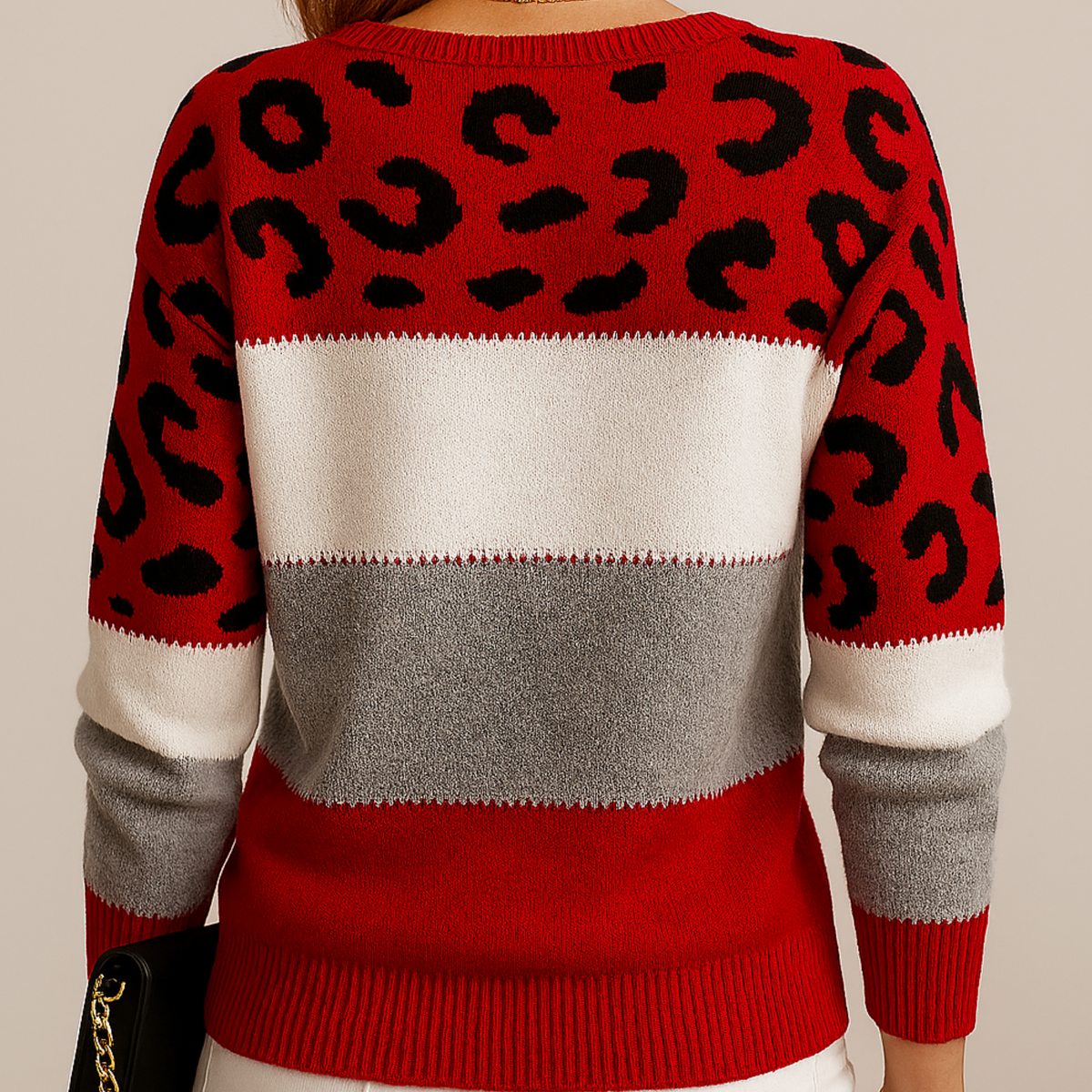 Women’s Leopard Print Sweater: Trendy Look with Casual Comfort