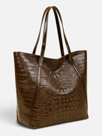 Women's Croc-Effect Tote Bag, Shoulder Bag