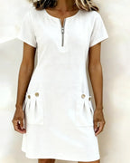 Lightweight Linen A Line Dress for Women | Vacation Dress