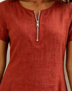 Lightweight Linen A Line Dress for Women | Vacation Dress