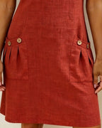 Lightweight Linen A Line Dress for Women | Vacation Dress