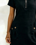 Lightweight Linen A Line Dress for Women | Vacation Dress