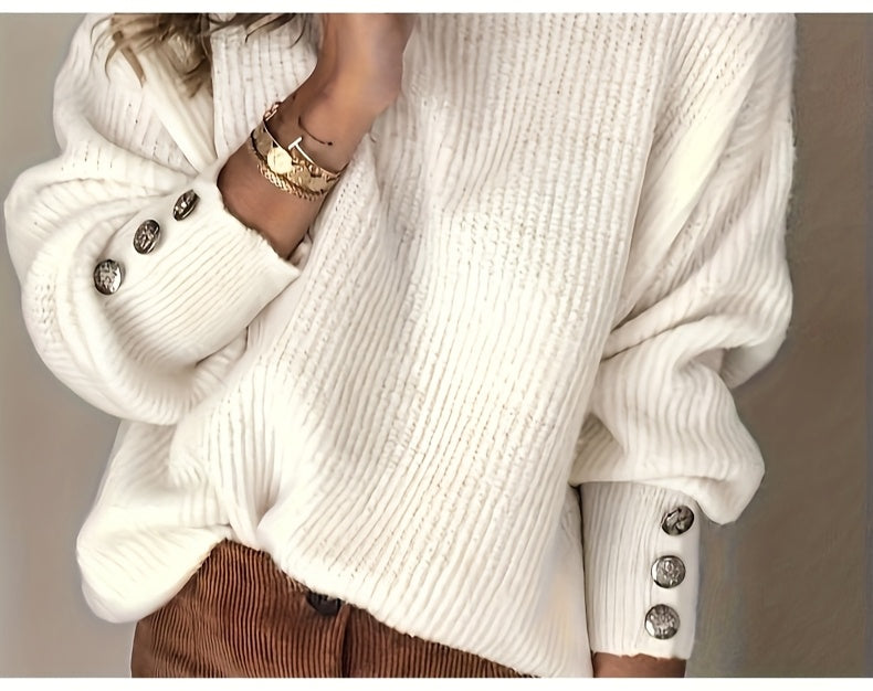 Lässiger, vielseitiger Damen-Rollkragenpullover für Herbst und Winter