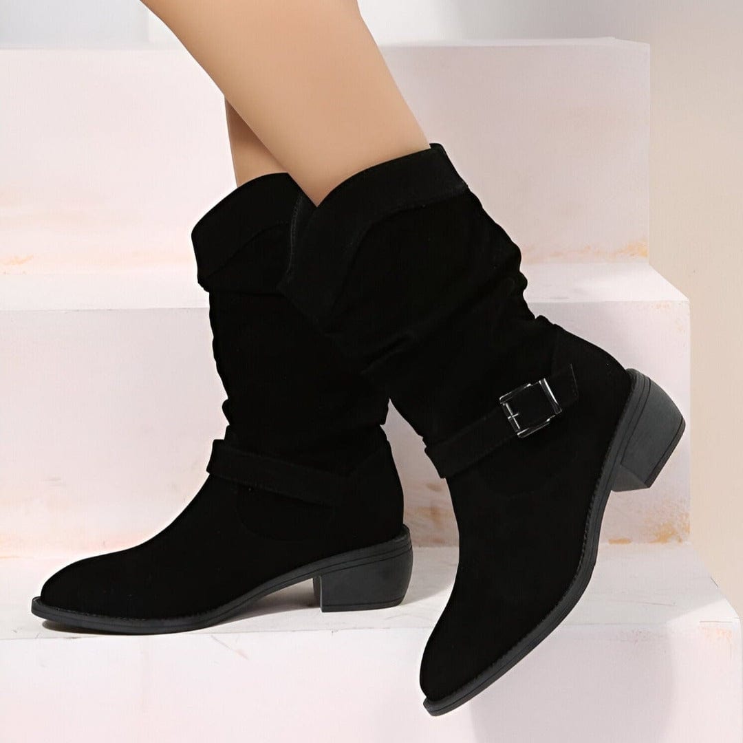 Casual Boots with Soft Sole and Durable Construction | Perfect for Autumn & Spring - Black
