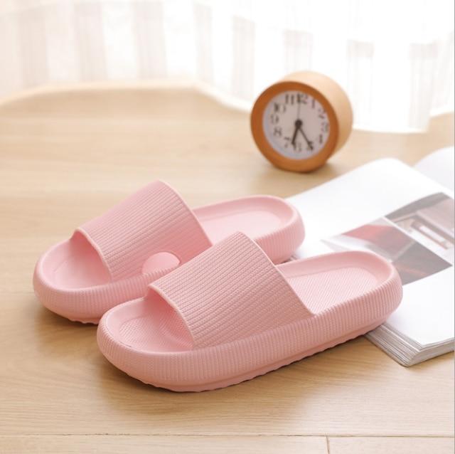 Women's Summer Sandals with Soft Sole and Slip-On Design - Pink